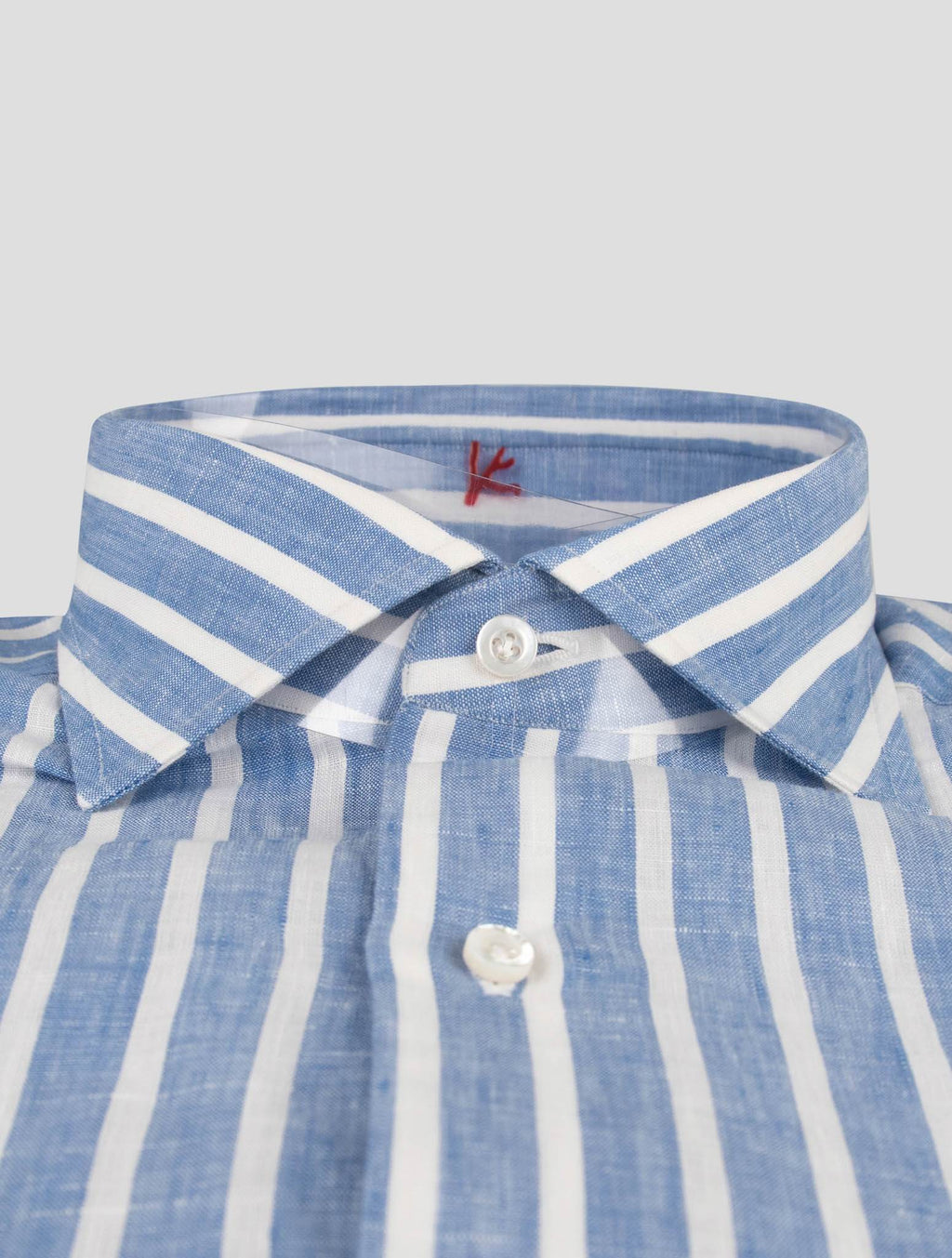 Isaia Isaia Blue White Cotton Shirt Blue / White 001