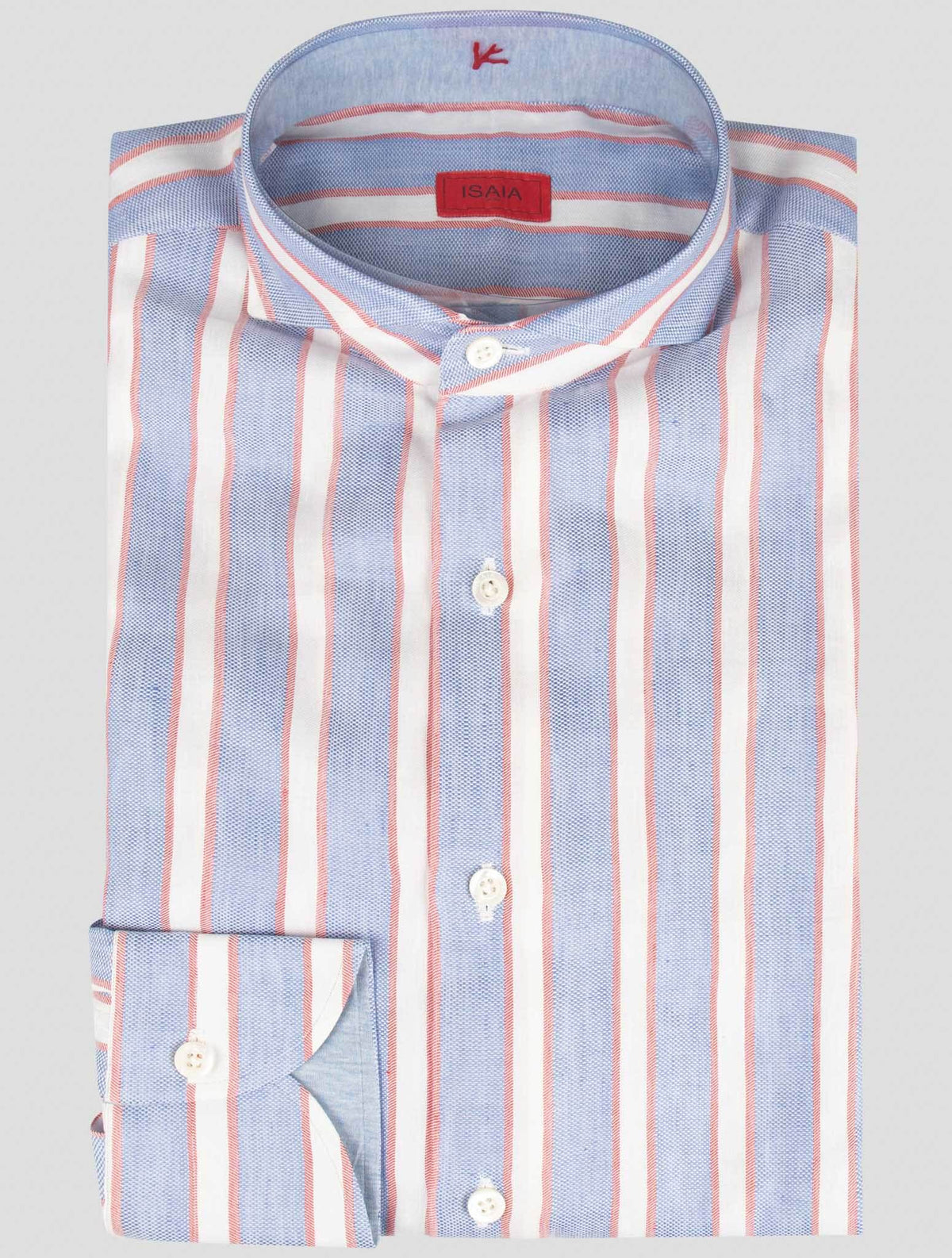 Isaia Multicolor Linen Cotton Shirt