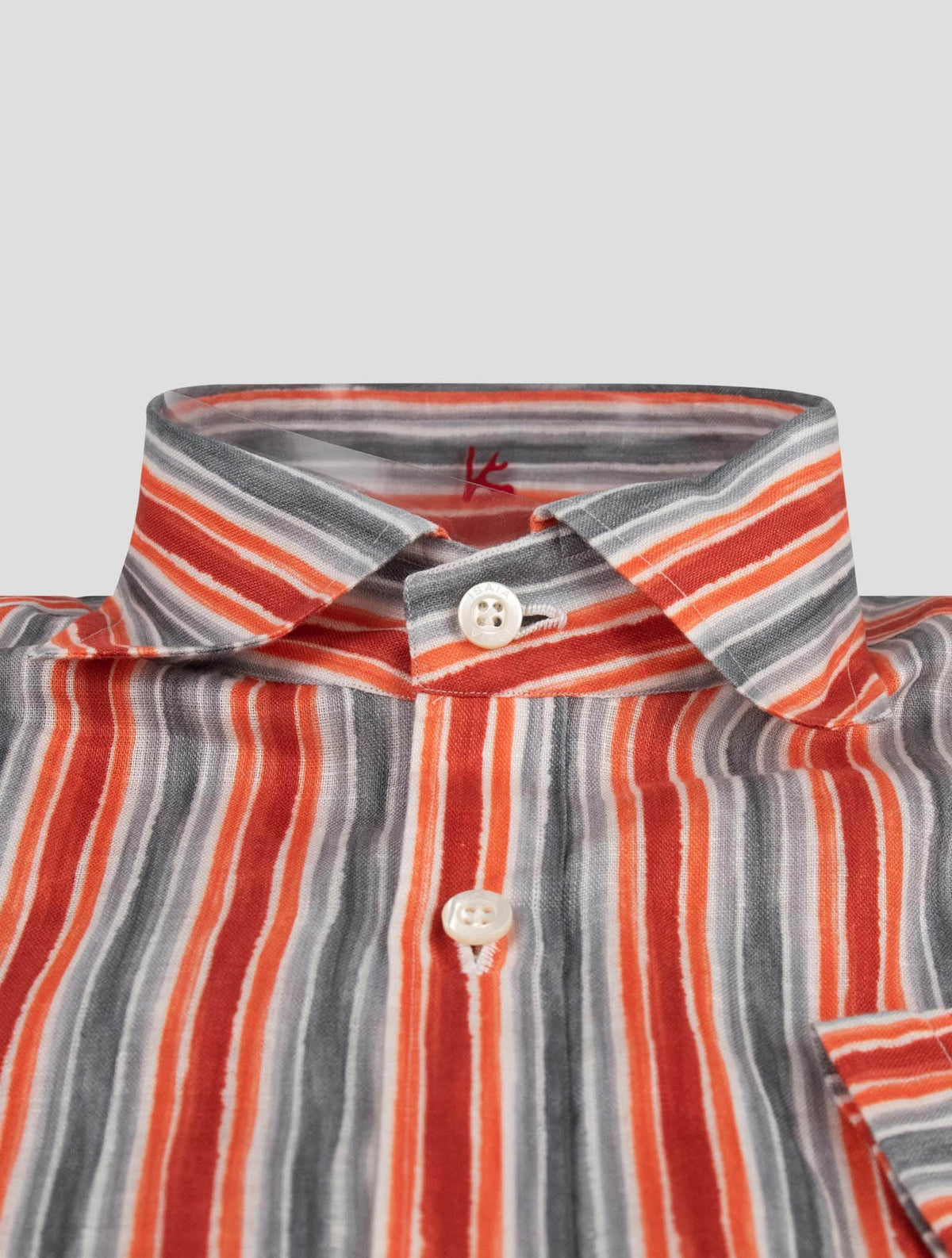 Isaia Isaia Multicolor Linen Short Sleeve Shirt Multicolor 001