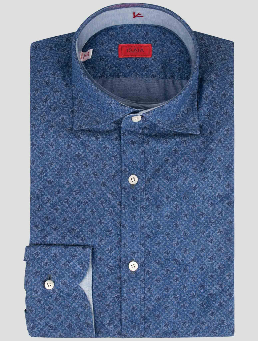 Isaia Blue Cotton Shirt