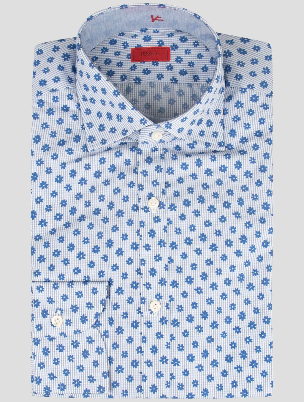 Isaia Isaia Blue Cotton Shirt Blue 000