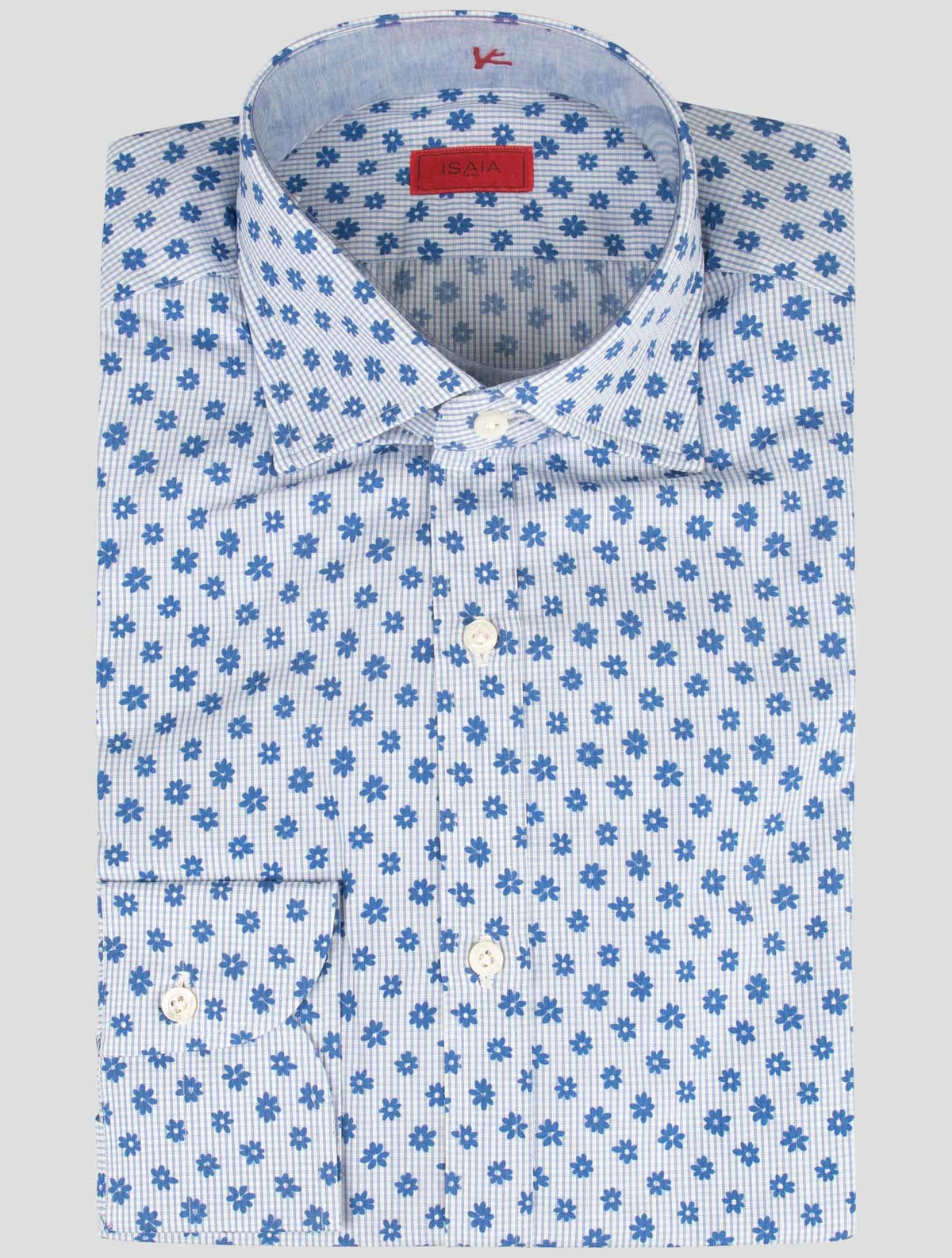 Isaia Isaia Blue Cotton Shirt Blue 000