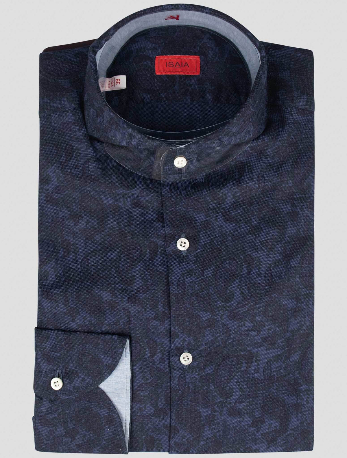Isaia Blue Cotton Shirt
