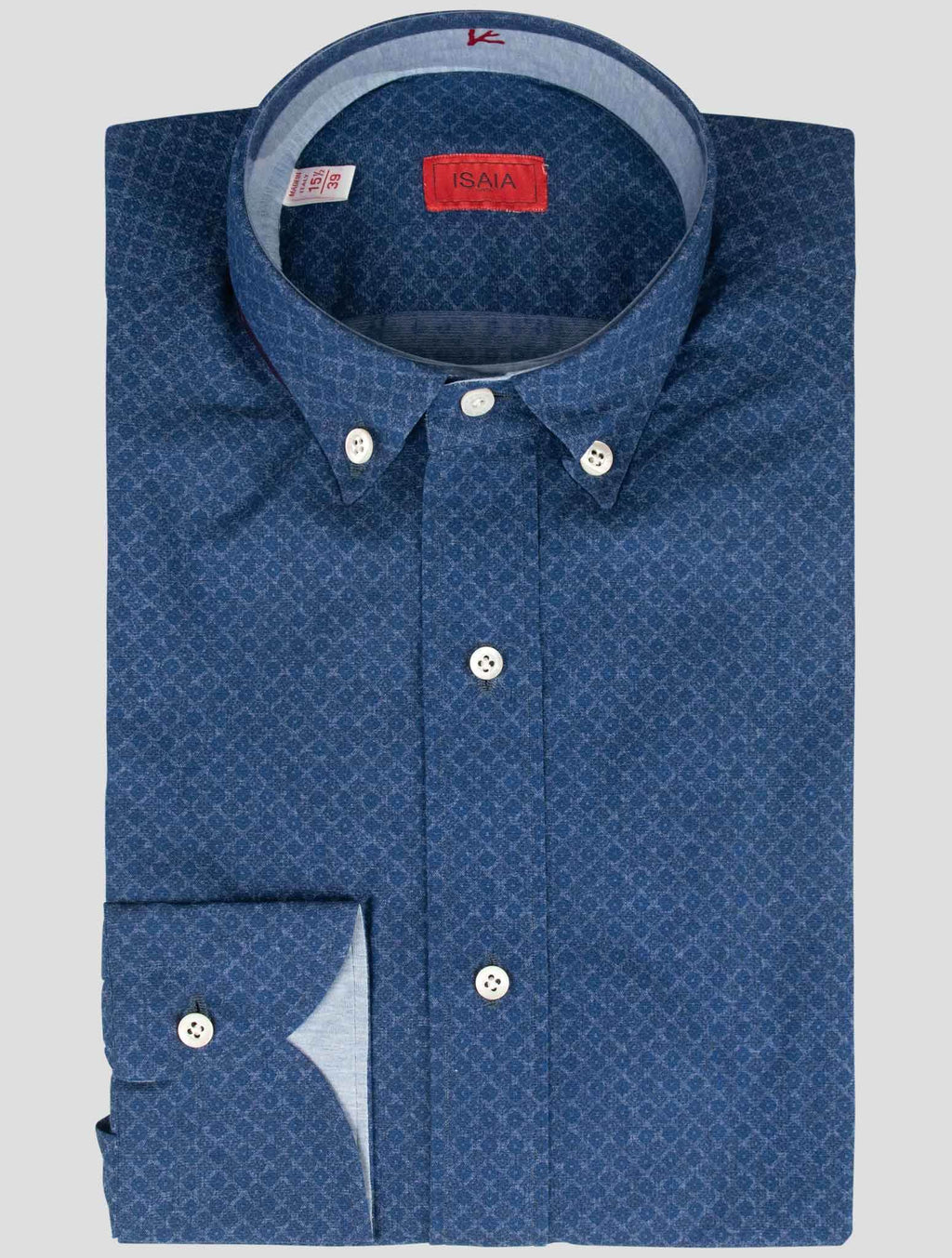 Isaia Blue Cotton Shirt