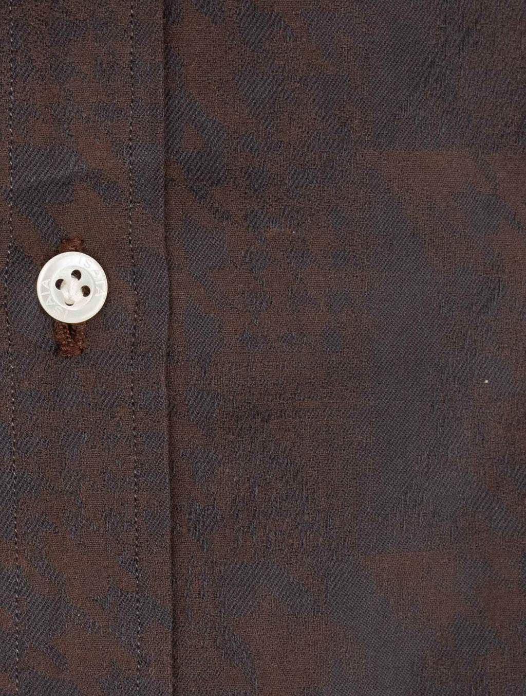 Isaia Brown Cotton Shirt