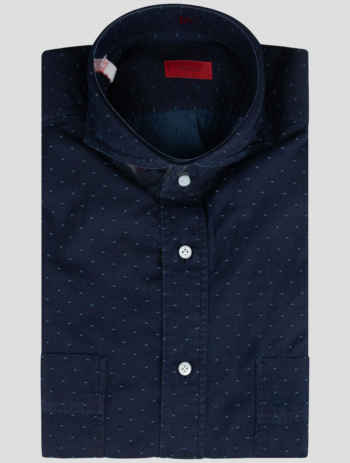 Isaia Blue Cotton Shirt