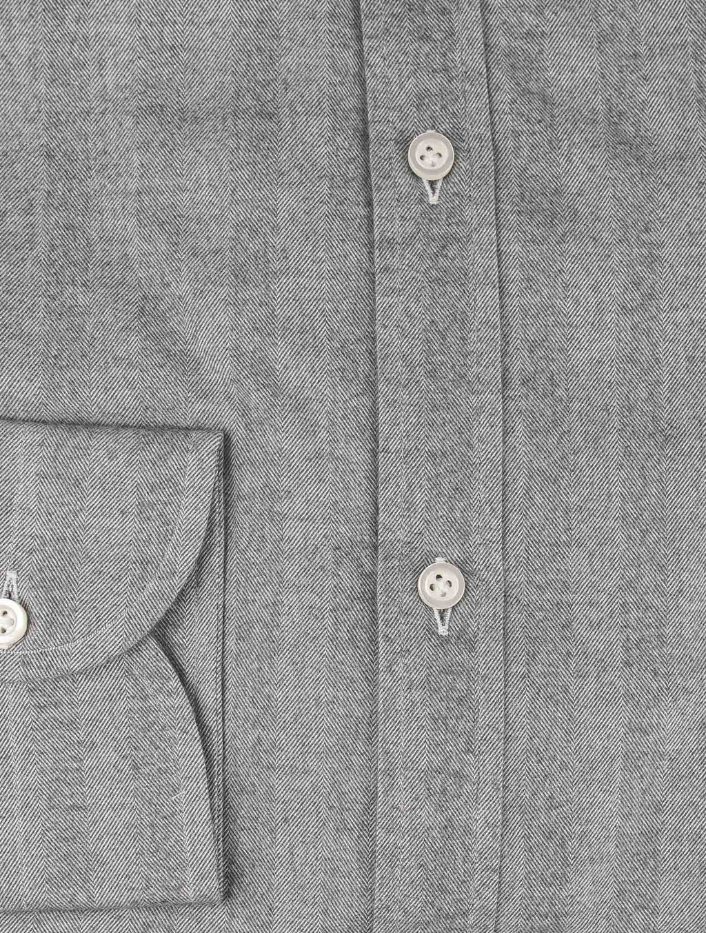 Isaia Gray Cotton Shirt