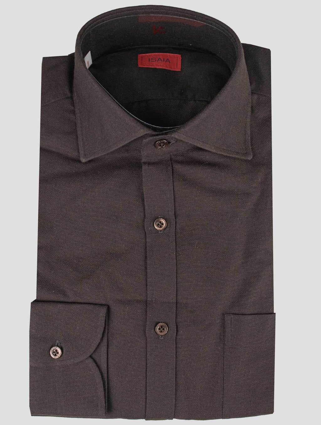 Isaia Isaia Blue Cotton Cashmere Shirt Brown 000