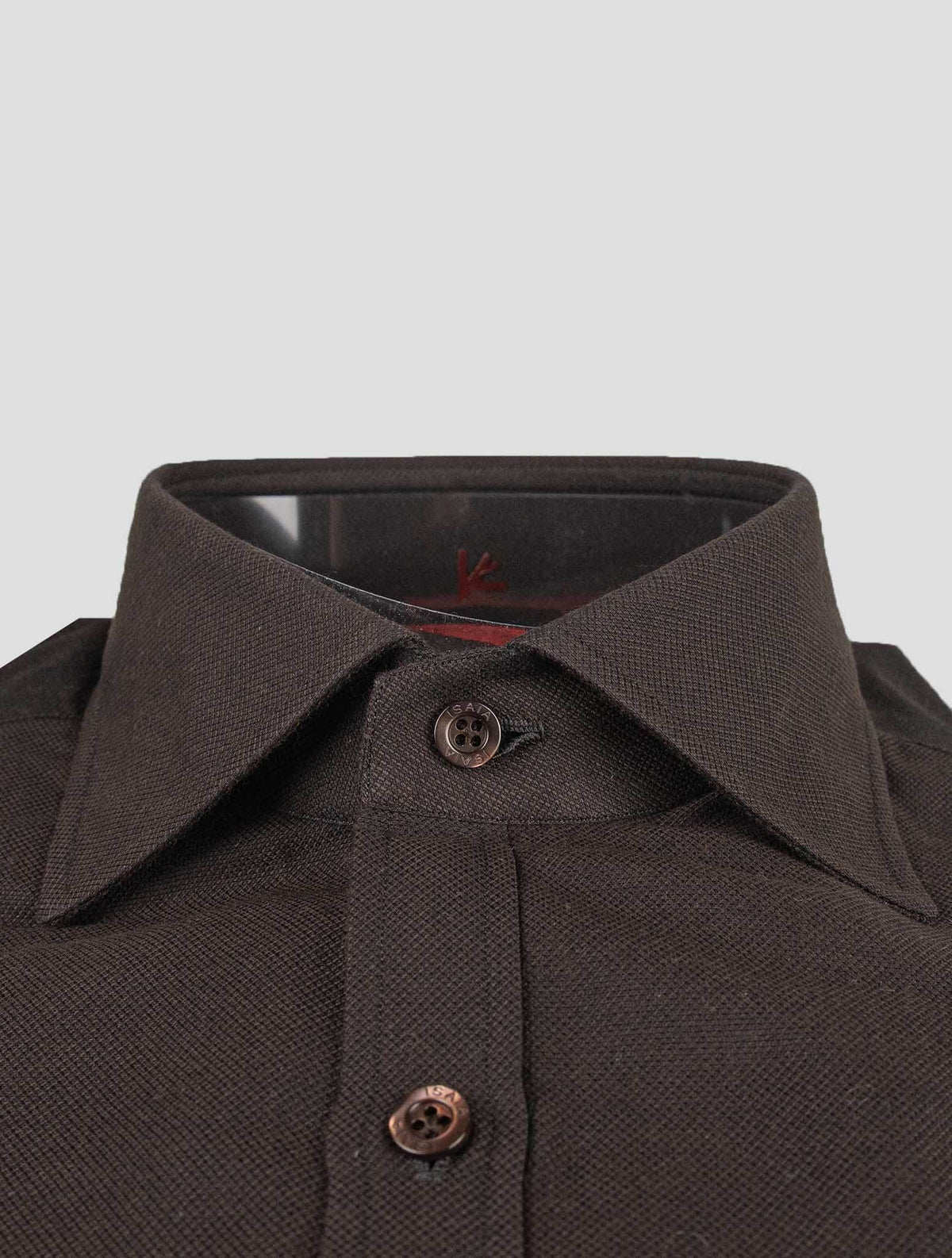 Isaia Isaia Blue Cotton Cashmere Shirt Brown 001