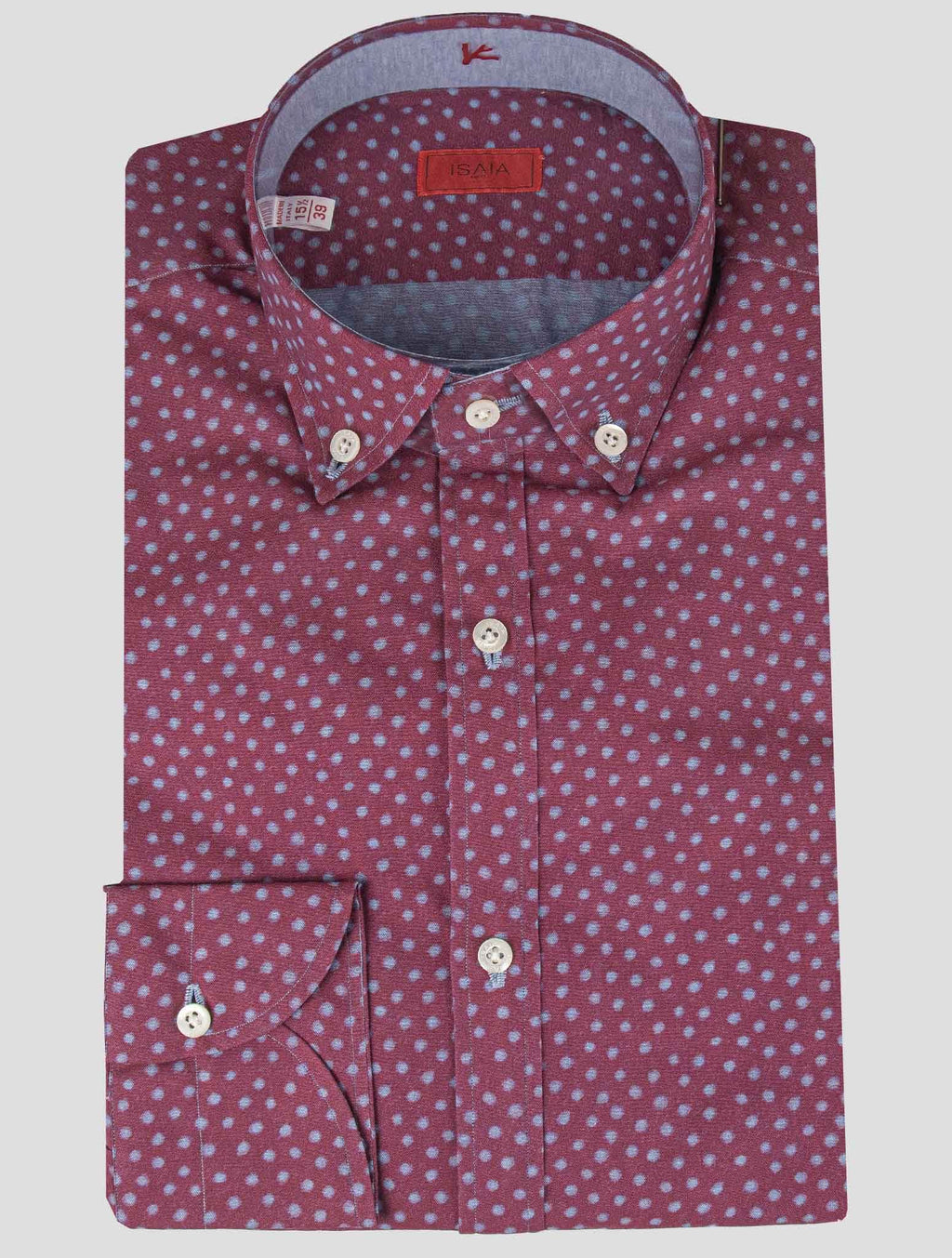 Isaia Purple Light Blue Cotton Shirt