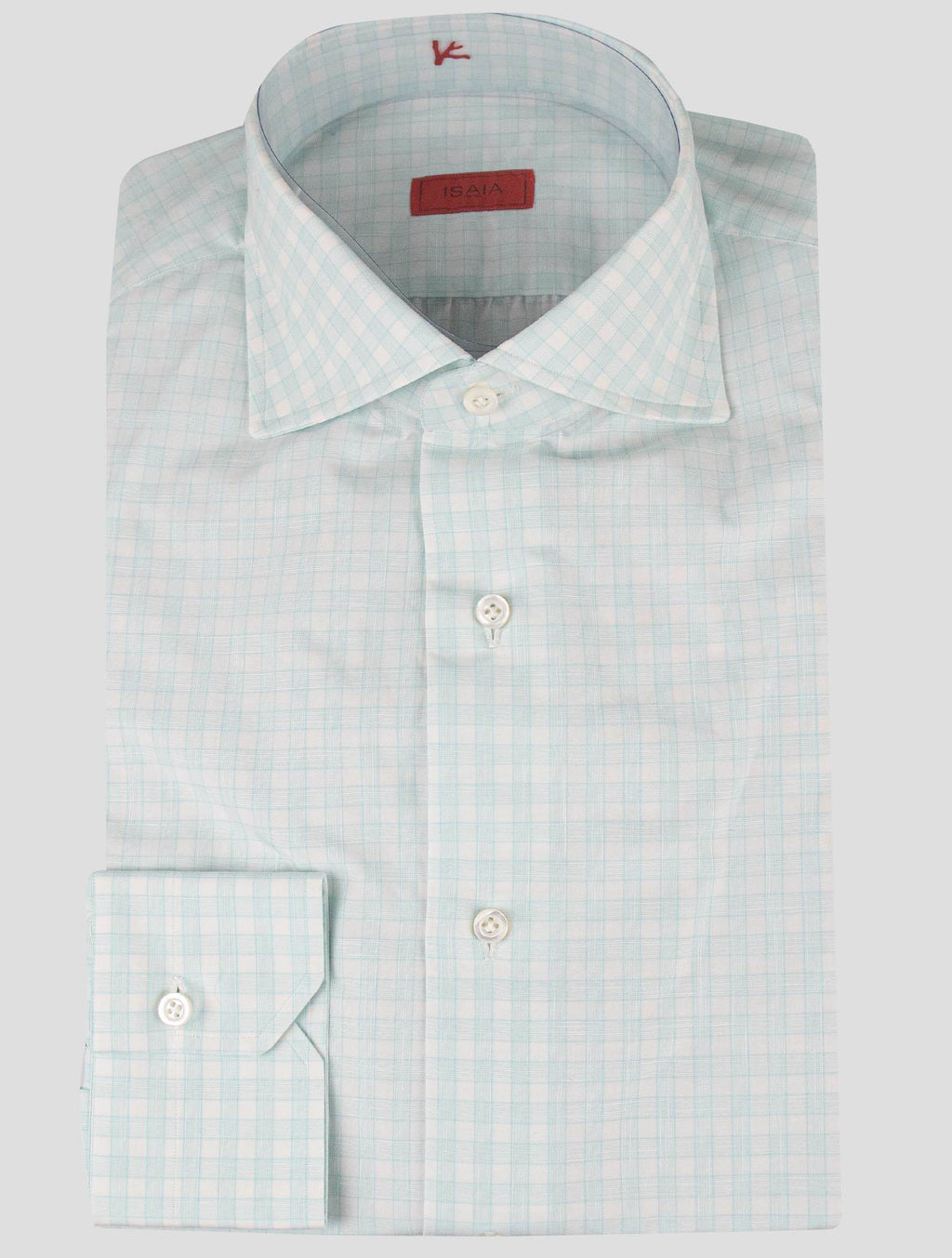 Isaia Isaia Light Blue White Cotton Shirt Light Blue / White 000