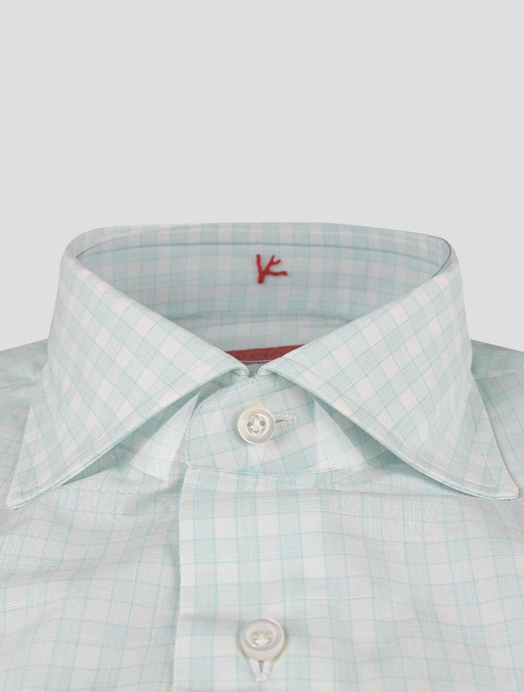 Isaia Isaia Light Blue White Cotton Shirt Light Blue / White 001