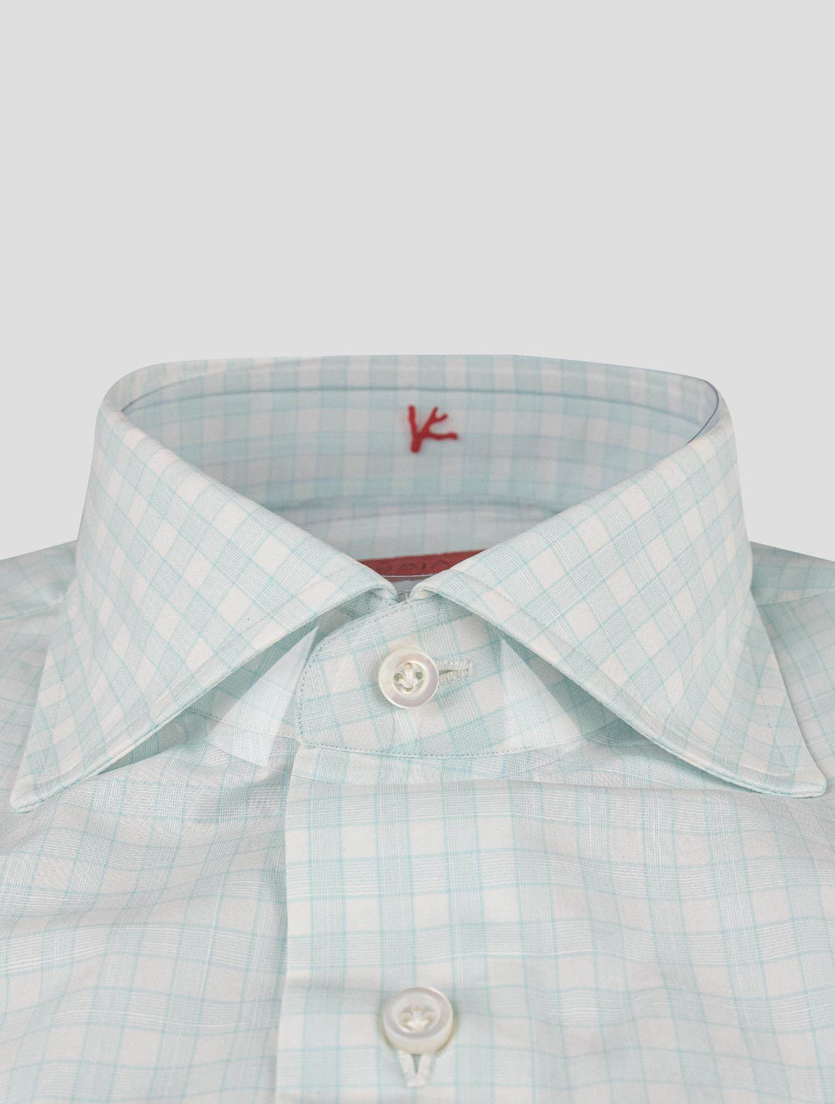 Isaia Isaia Light Blue White Cotton Shirt Light Blue / White 001
