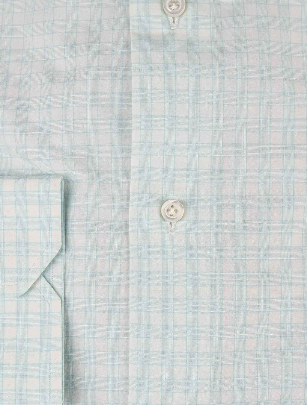 Isaia Light Blue White Cotton Shirt