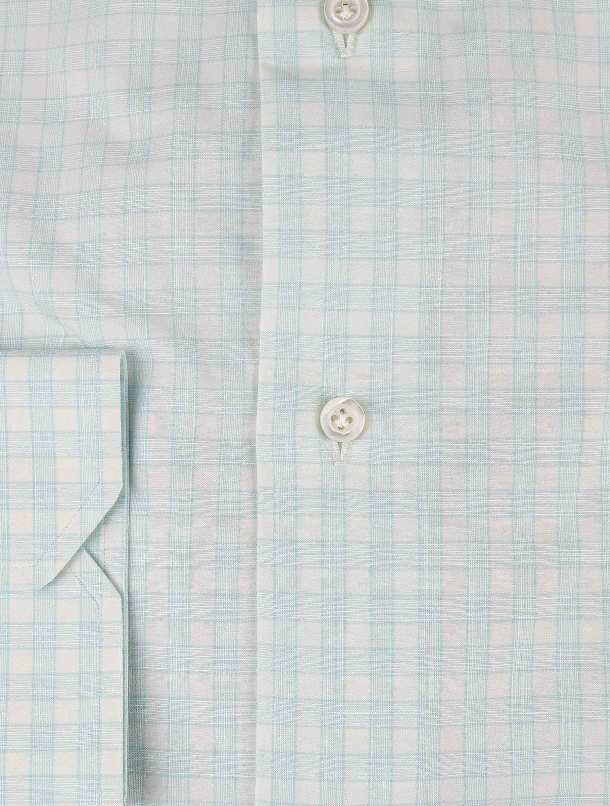 Isaia Light Blue White Cotton Shirt