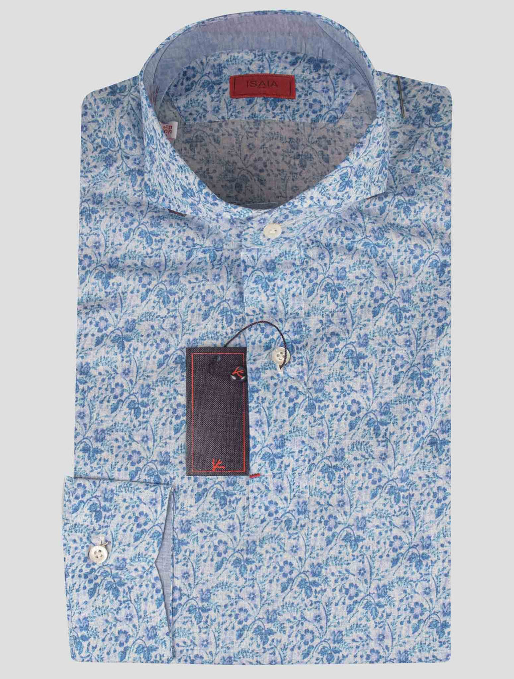 Isaia Isaia Blue Cotton Shirt Blue 000