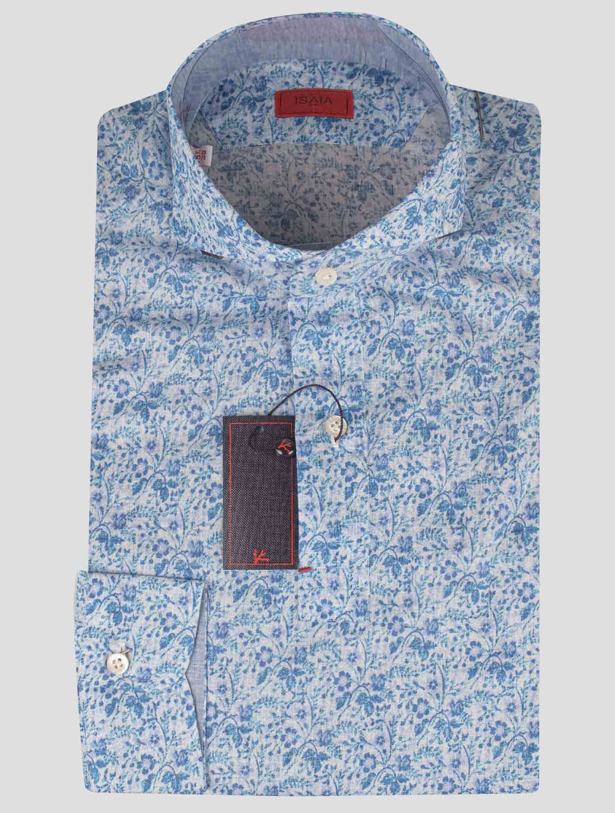 Isaia Blue Cotton Shirt