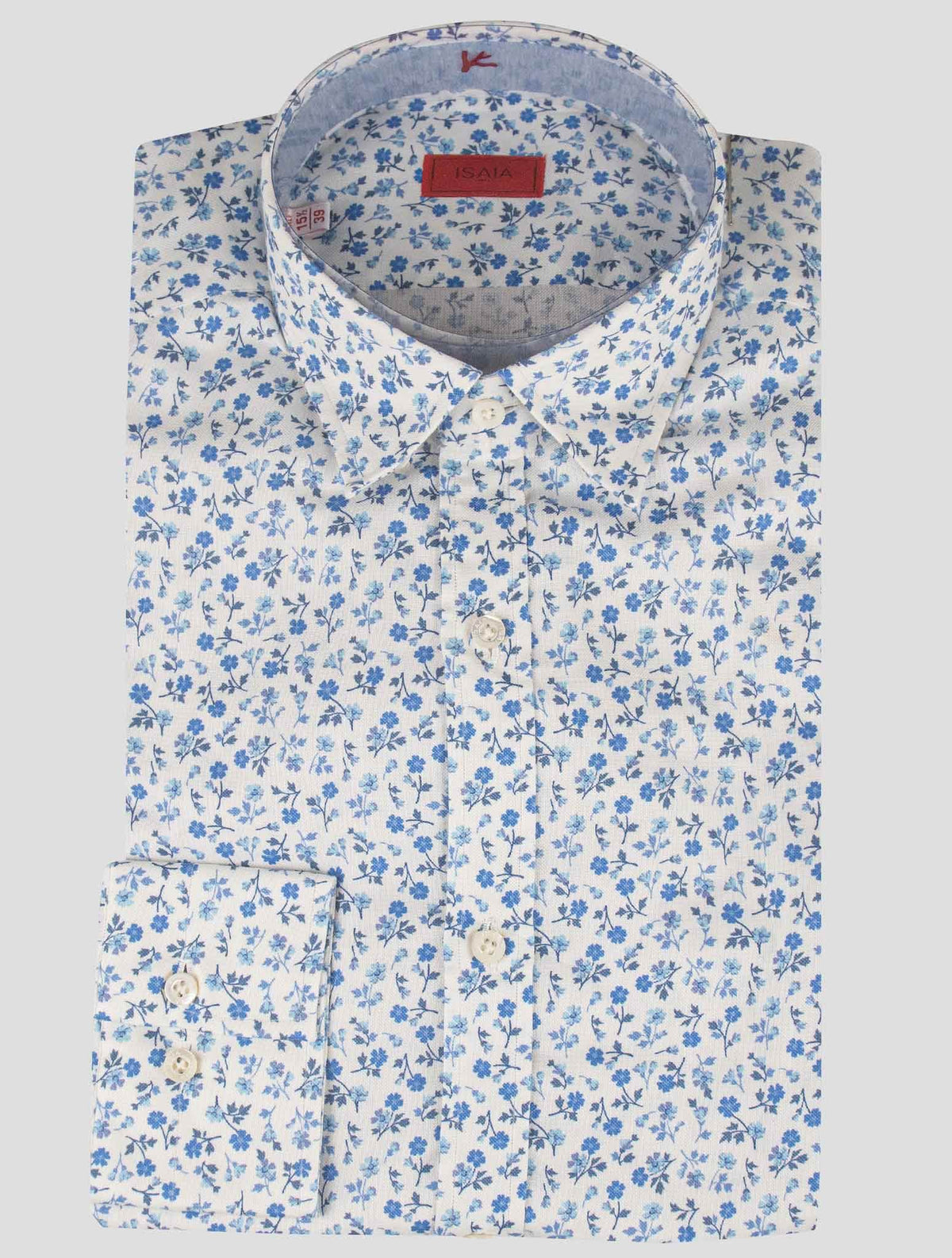 Isaia Blue Cotton Shirt