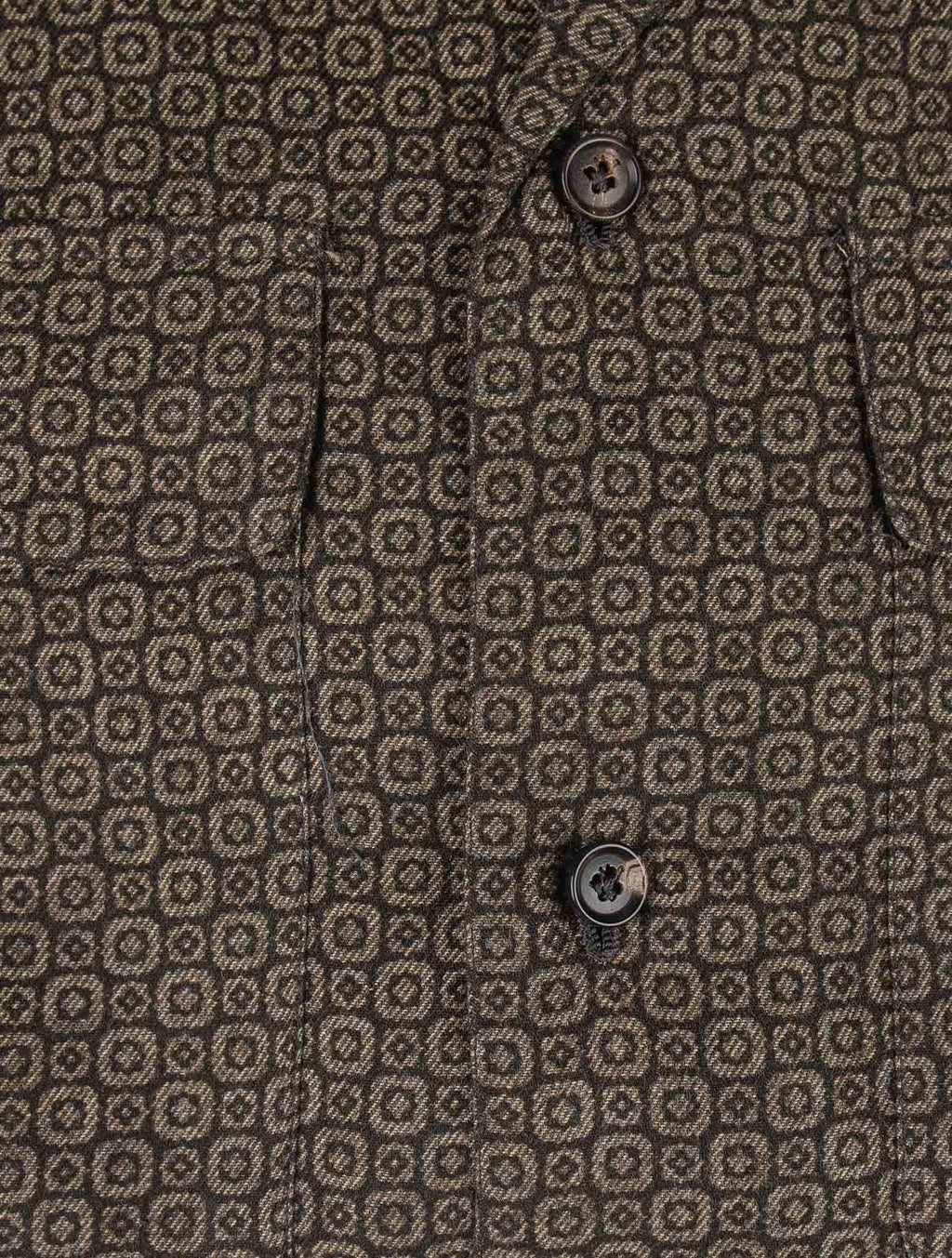 Isaia Brown Cotton Shirt