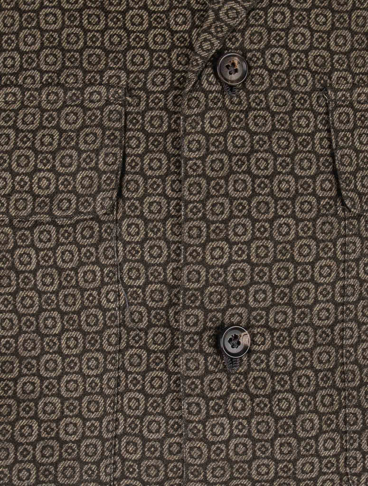 Isaia Brown Cotton Shirt
