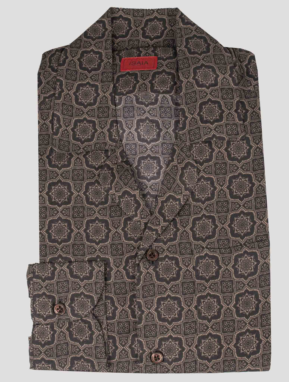 Isaia Isaia Brown Silk Shirt Brown 000