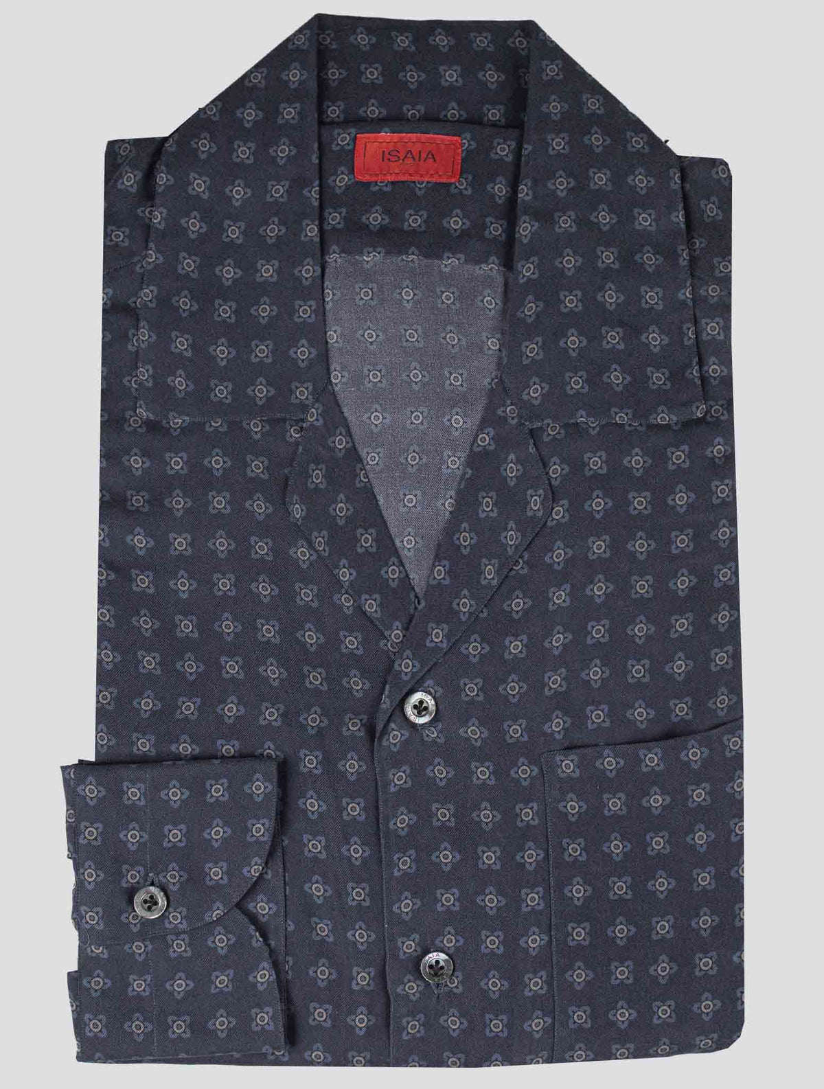 Isaia Blue Silk Shirt
