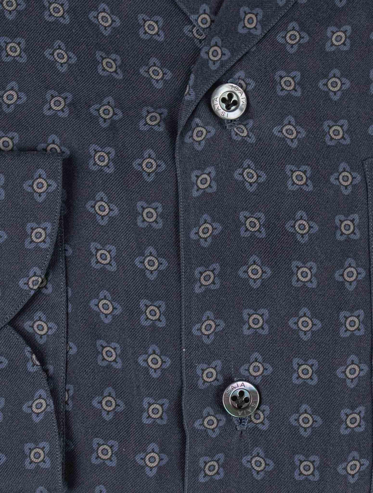 Isaia Blue Silk Shirt