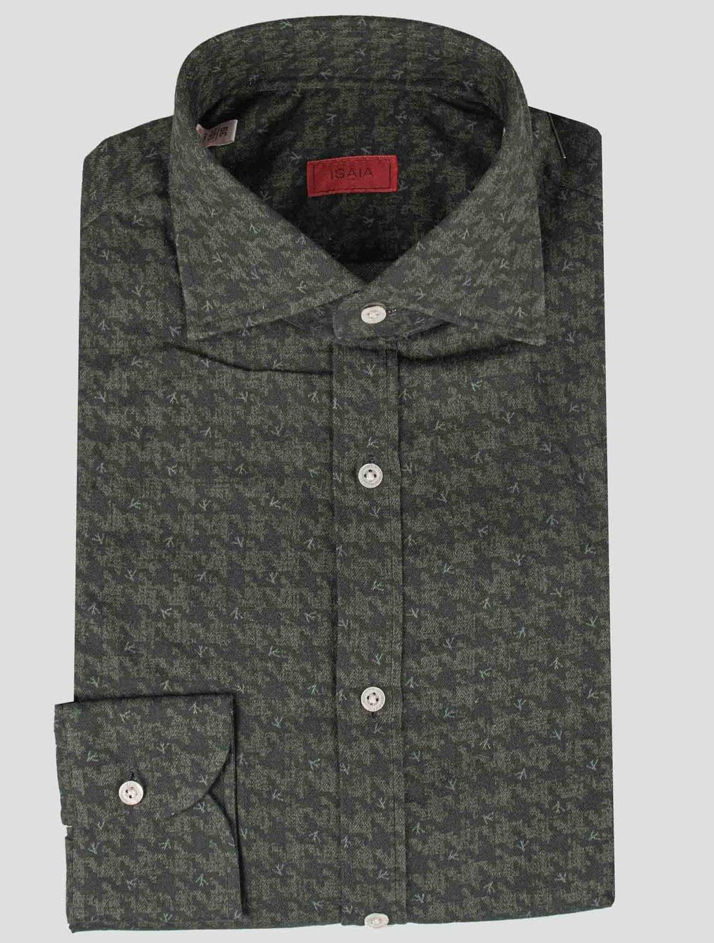 Isaia Green Cotton Shirt