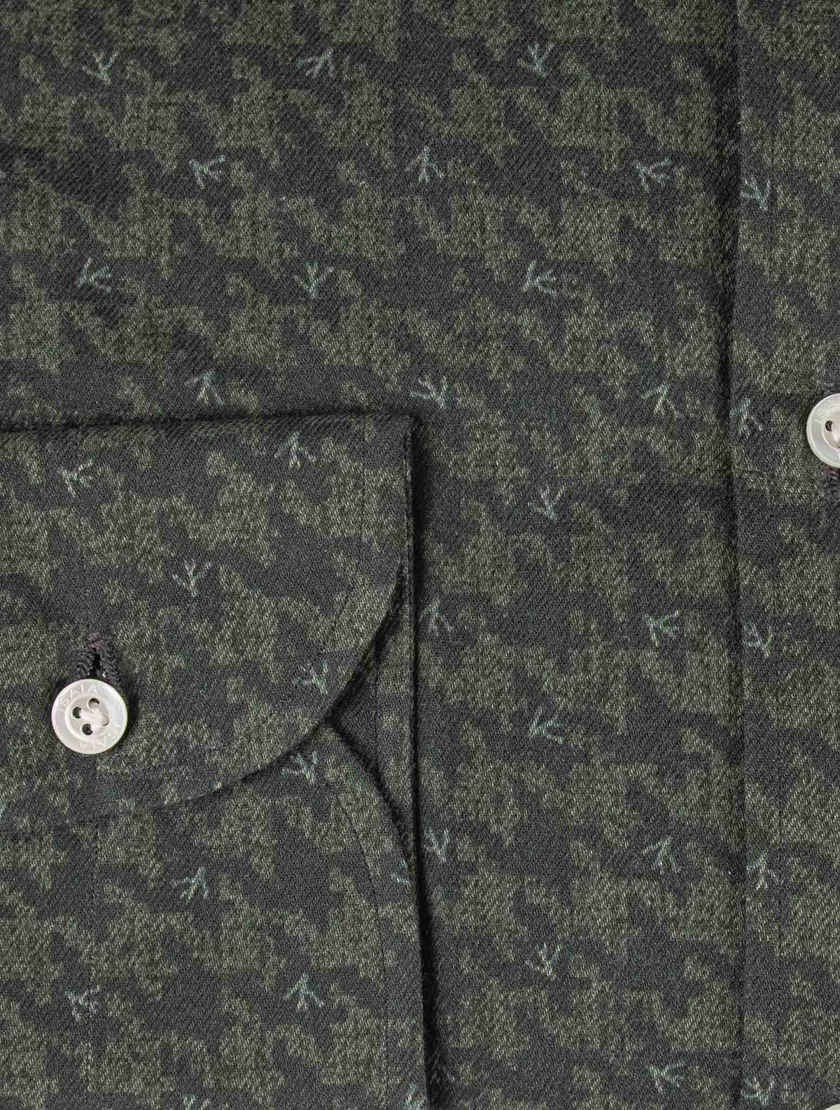 Isaia Green Cotton Shirt