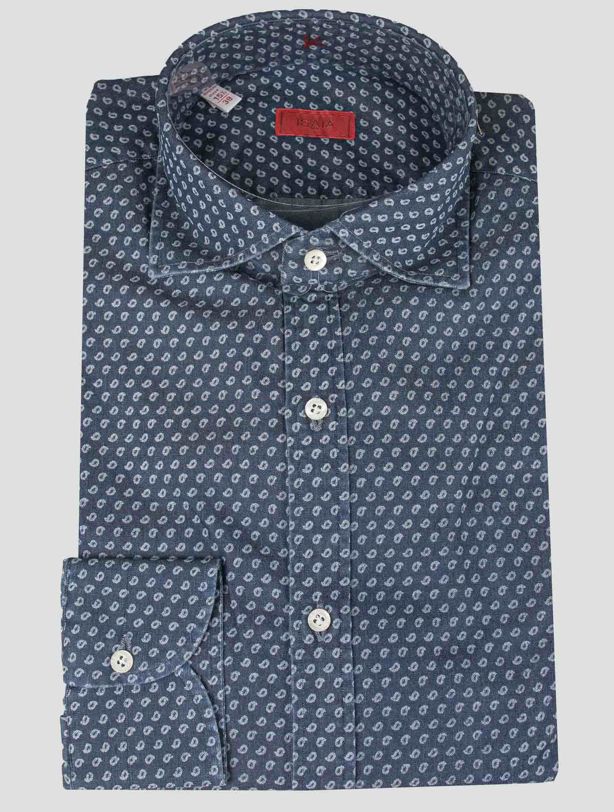 Isaia Isaia Blue Cotton Shirt Blue 000