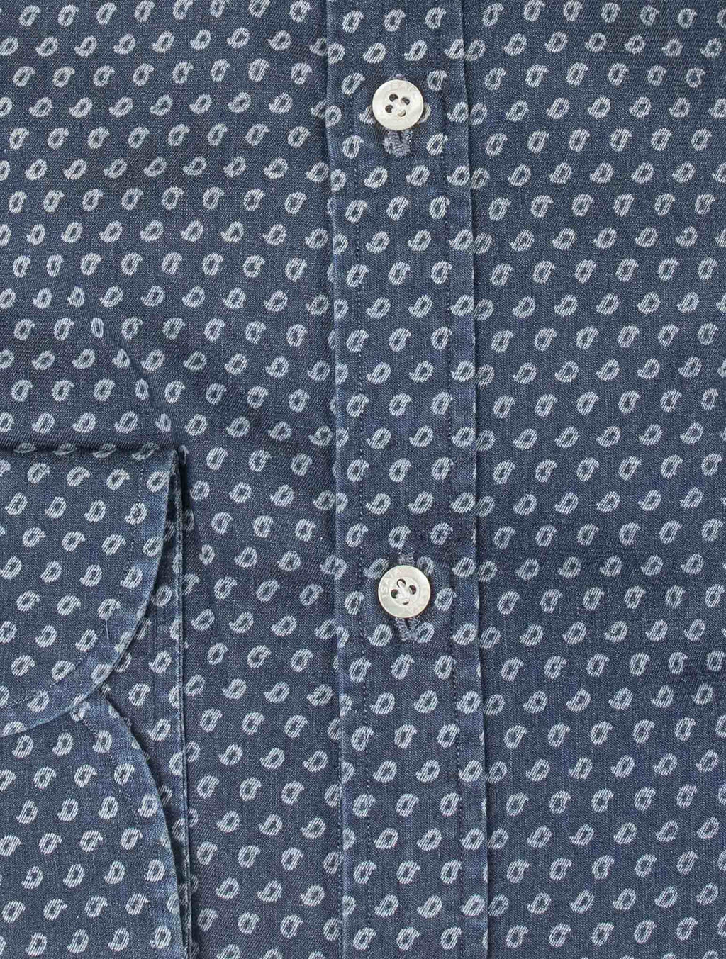 Isaia Blue Cotton Shirt