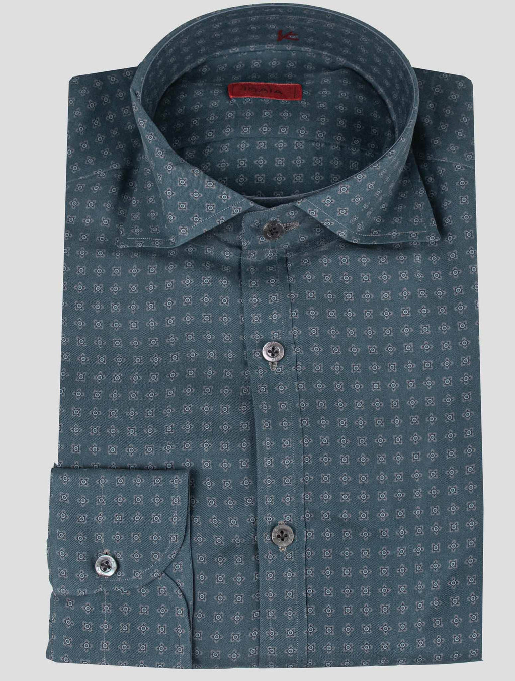 Isaia Green Silk Shirt