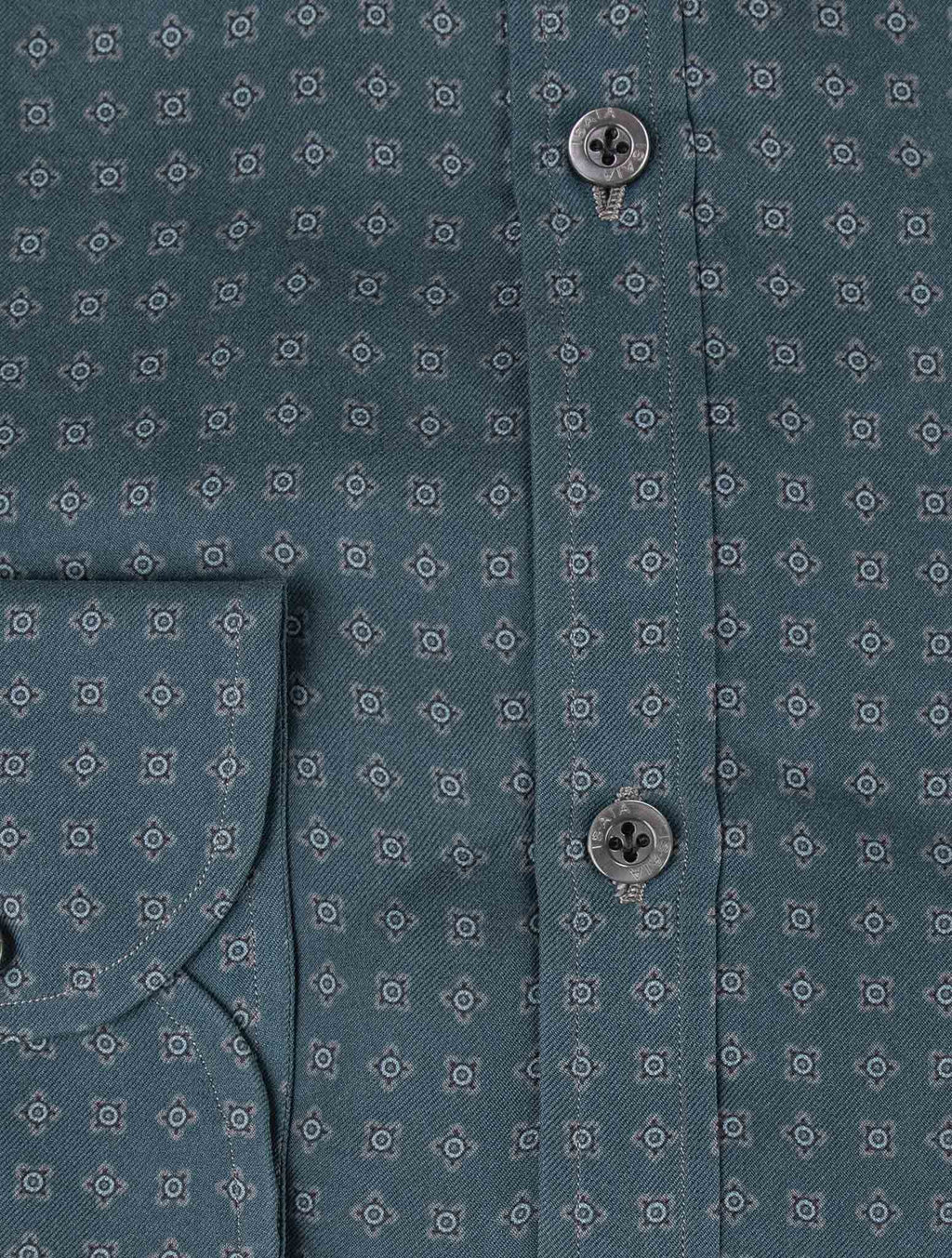 Isaia Green Silk Shirt