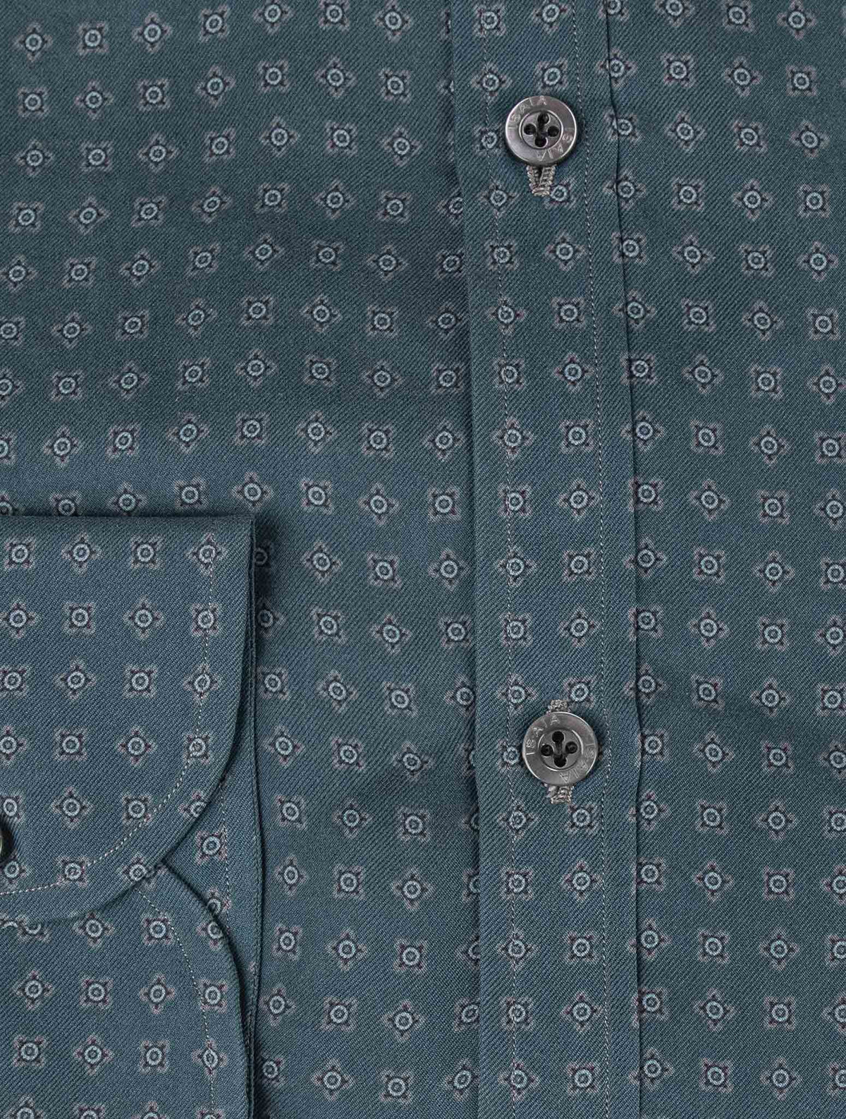 Isaia Green Silk Shirt