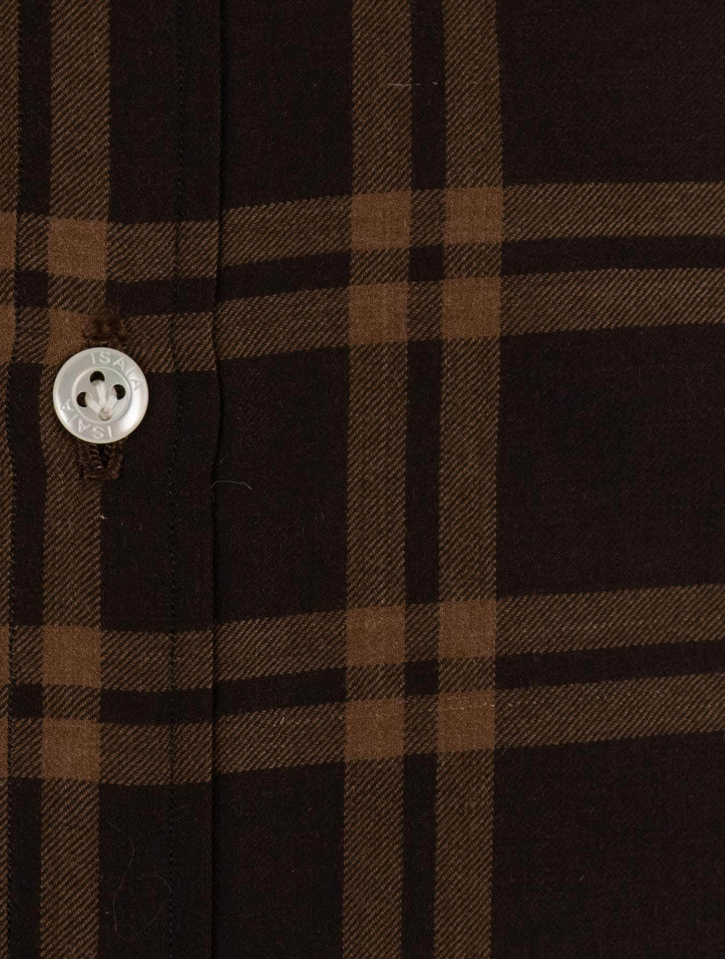 Isaia Brown Cashmere Shirt