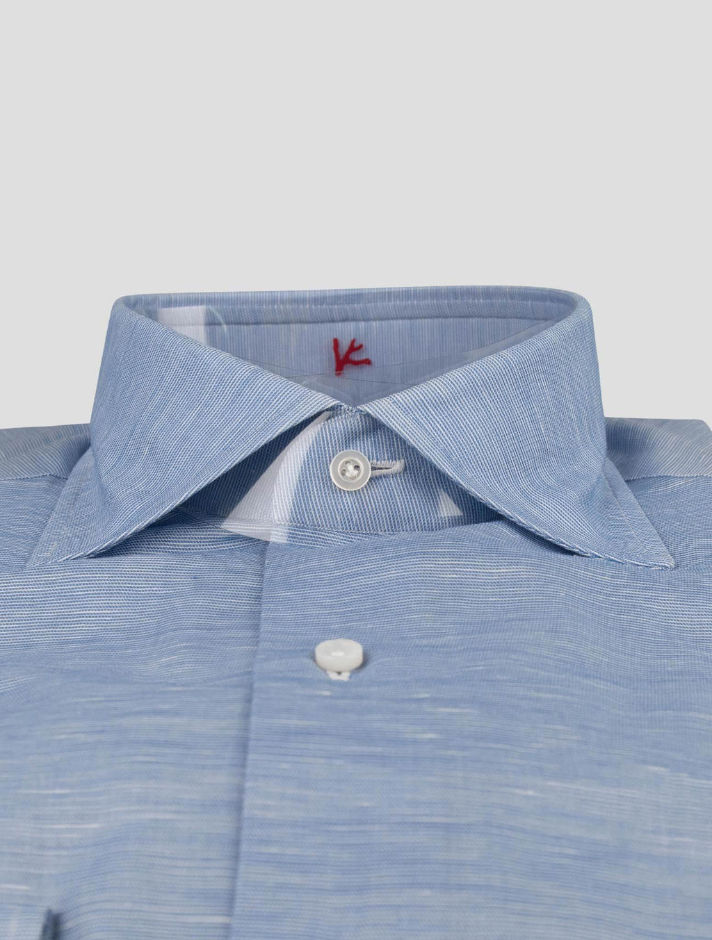 Isaia Isaia Blue Cotton Linen Shirt Blue 001
