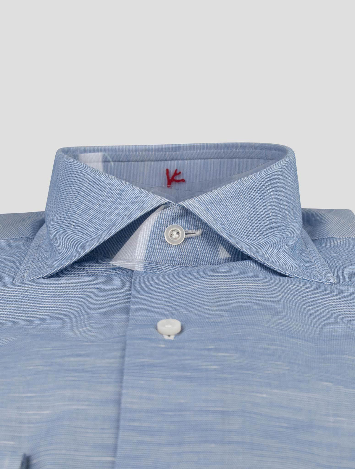 Isaia Isaia Blue Cotton Linen Shirt Blue 001