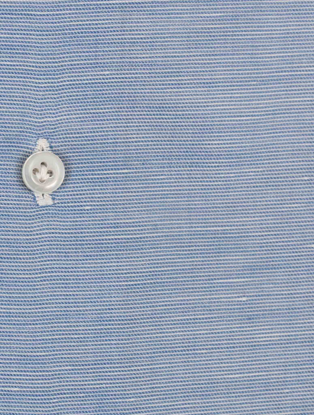 Isaia Blue Cotton Linen Shirt