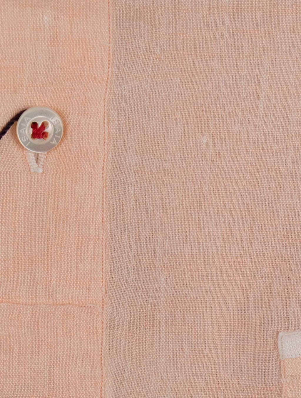 Isaia Pink Linen Polo