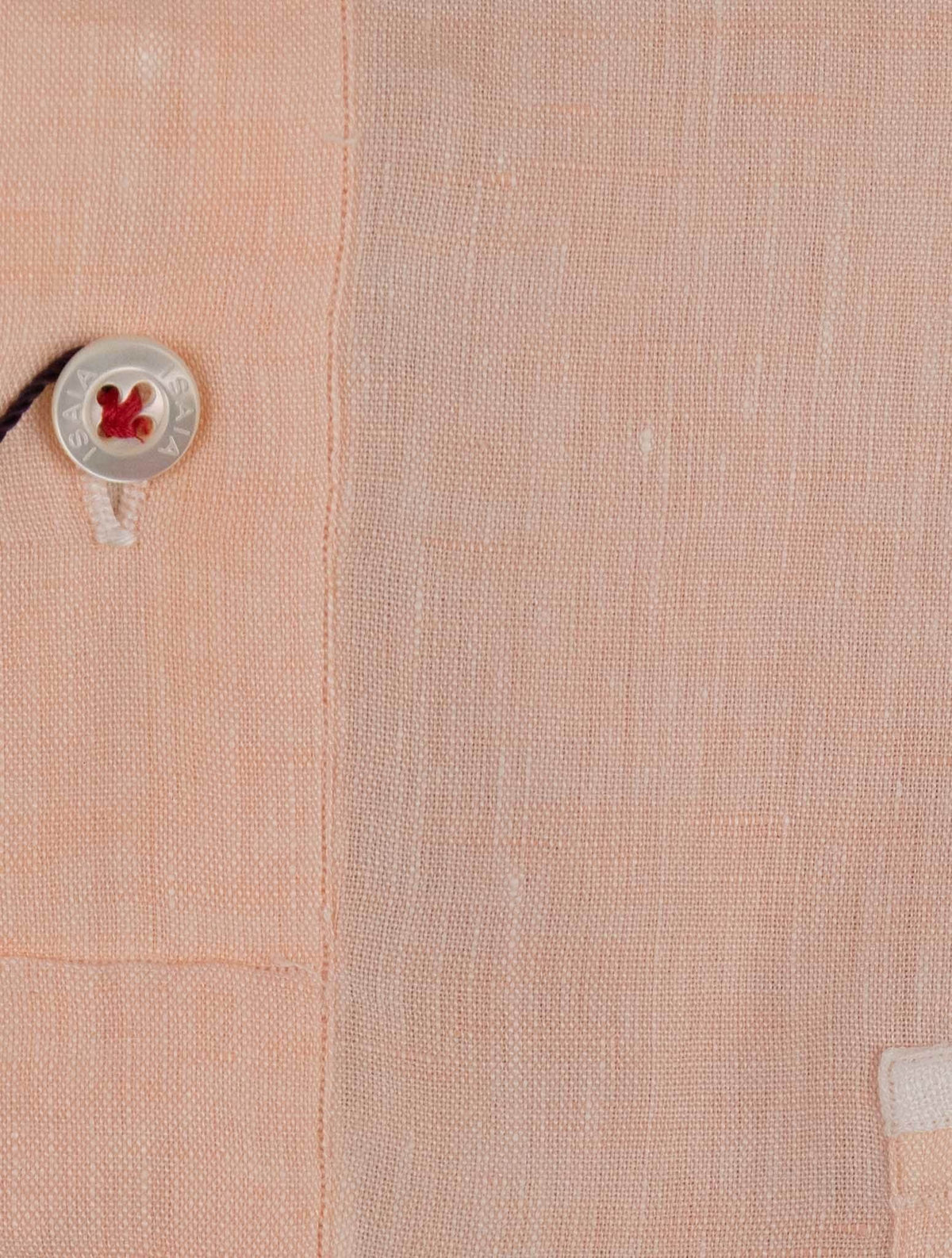 Isaia Pink Linen Polo