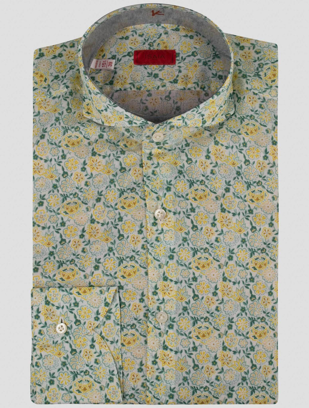 Isaia Green Cotton Shirt