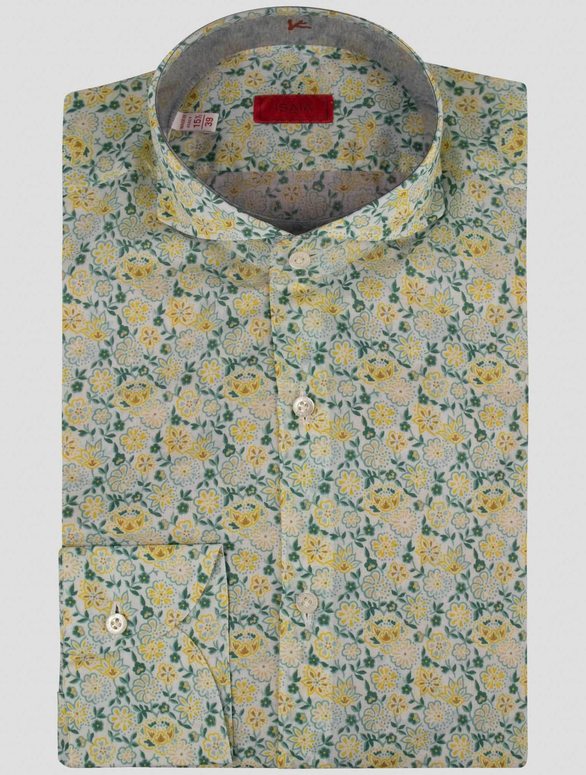 Isaia Green Cotton Shirt