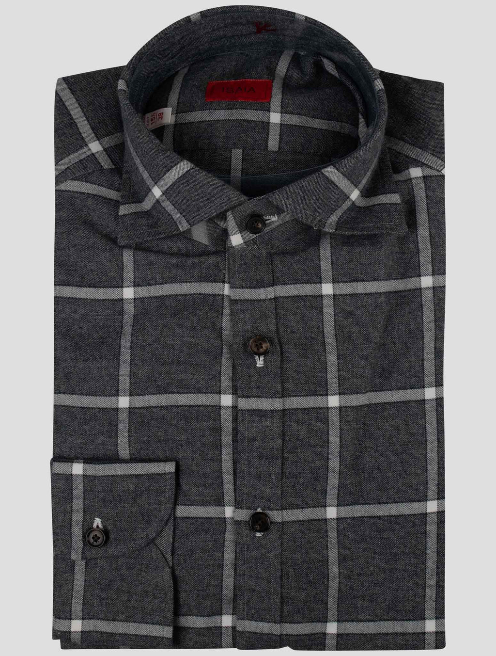 Isaia Gray Cotton Shirt
