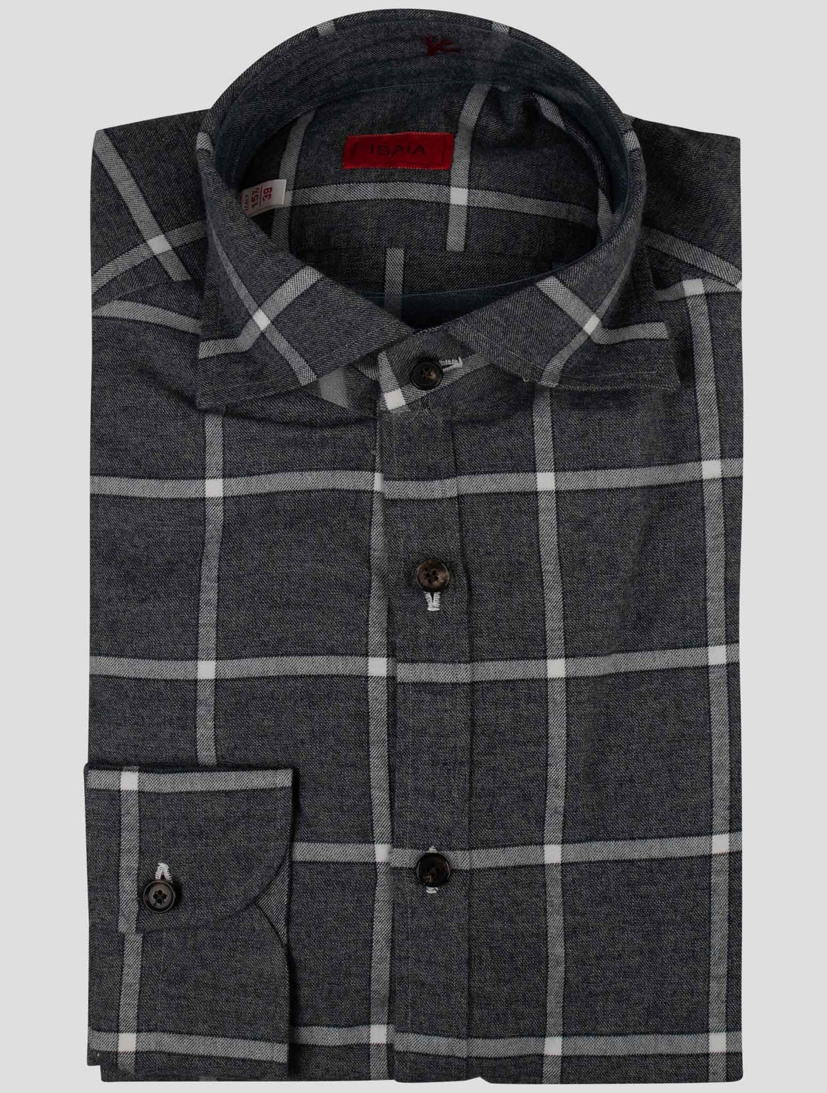 Isaia Isaia Gray Cotton Shirt Gray 000