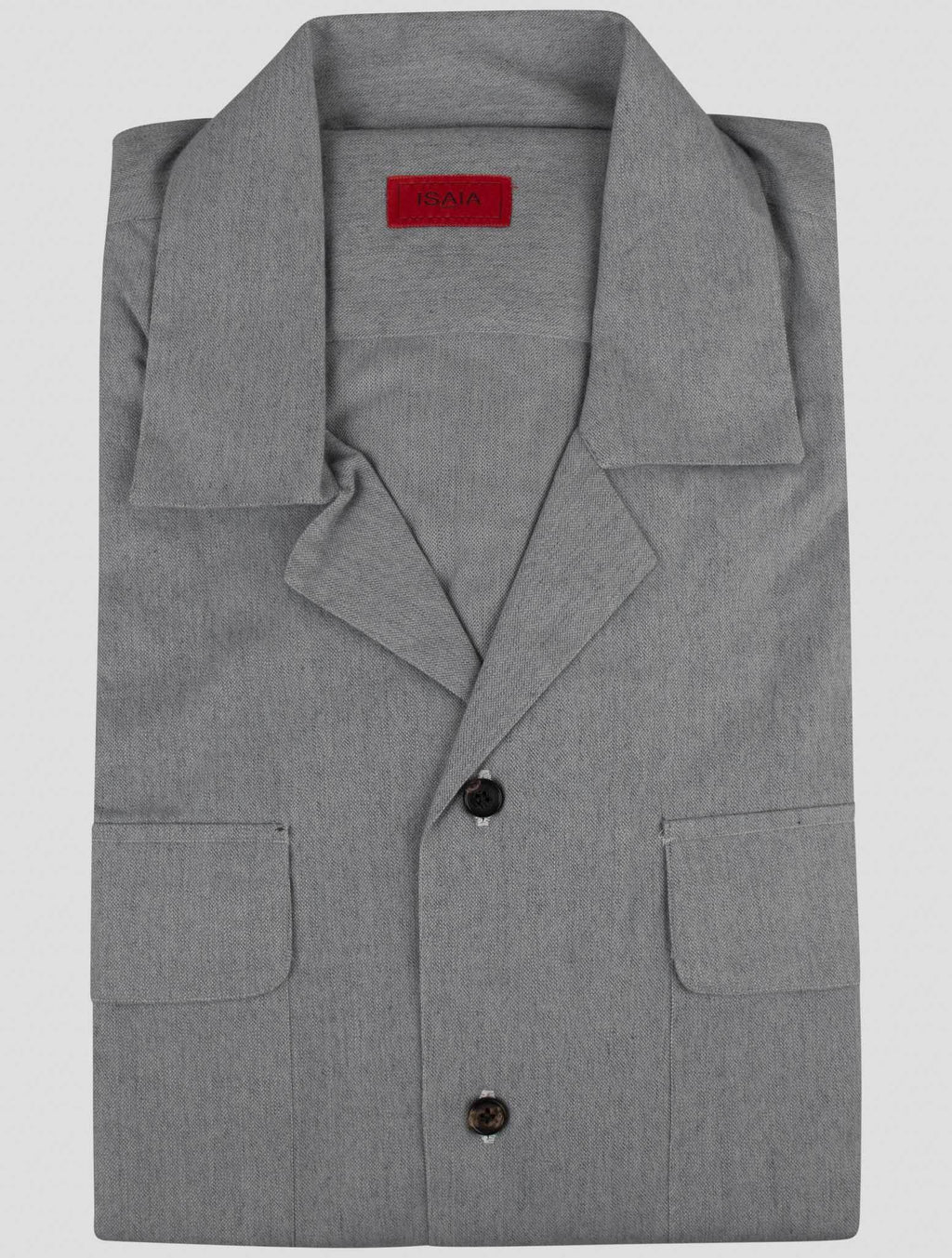 Isaia Gray Cotton Shirt