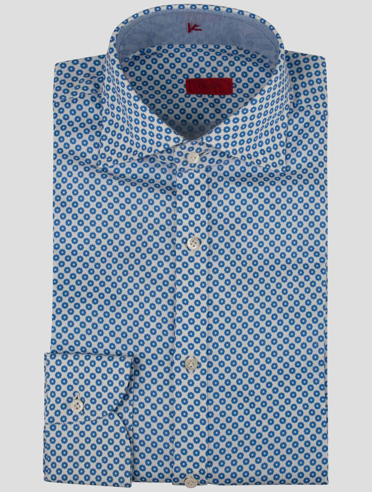 Isaia Isaia Blue White Cotton Shirt Blue / White 000