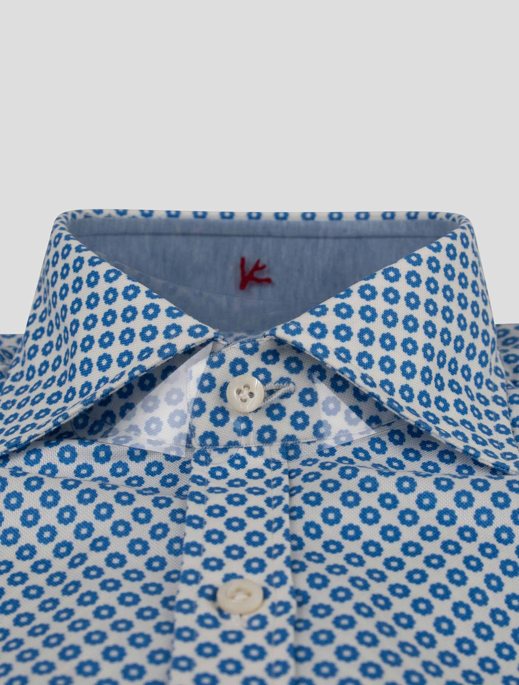 Isaia Isaia Blue White Cotton Shirt Blue / White 001