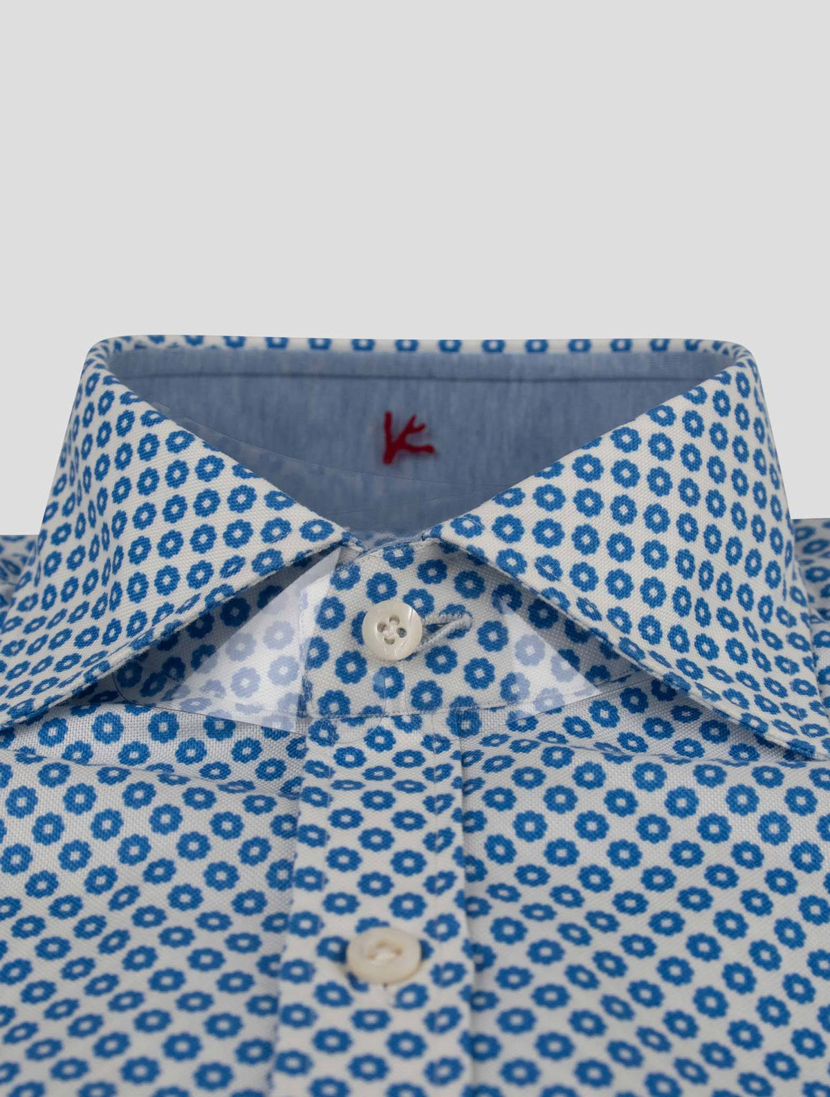 Isaia Isaia Blue White Cotton Shirt Blue / White 001