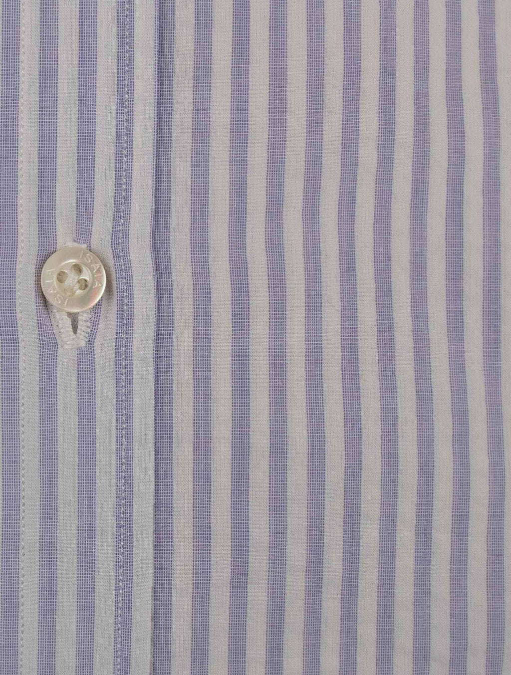 Isaia Purple White Cotton Shirt