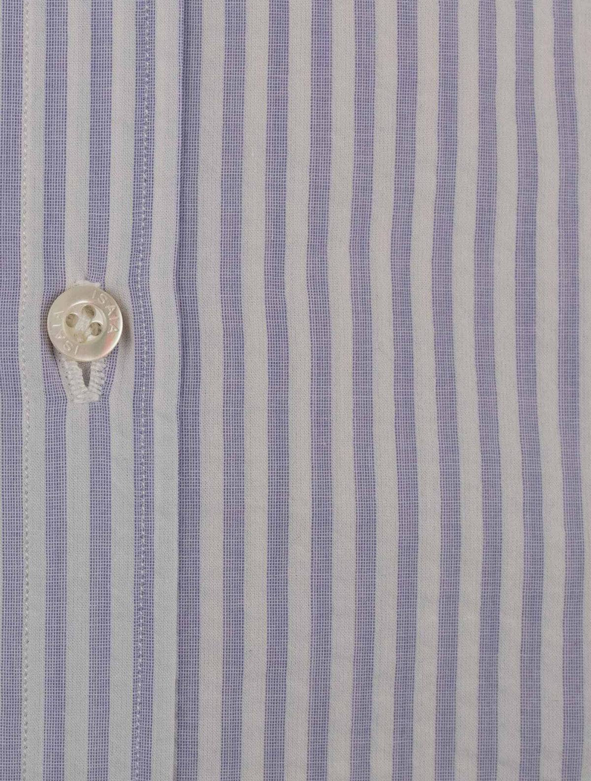 Isaia Purple White Cotton Shirt